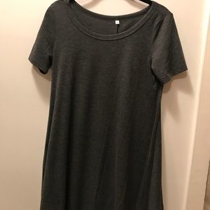 Simple Grey Dress with Flared Bottom (S)